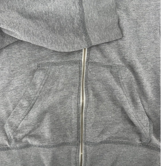 Aeropostale Full Zip Hoodie Gray Heathered Fleece Sweatshirt Small Vintage Y2K - Picture 3 of 7